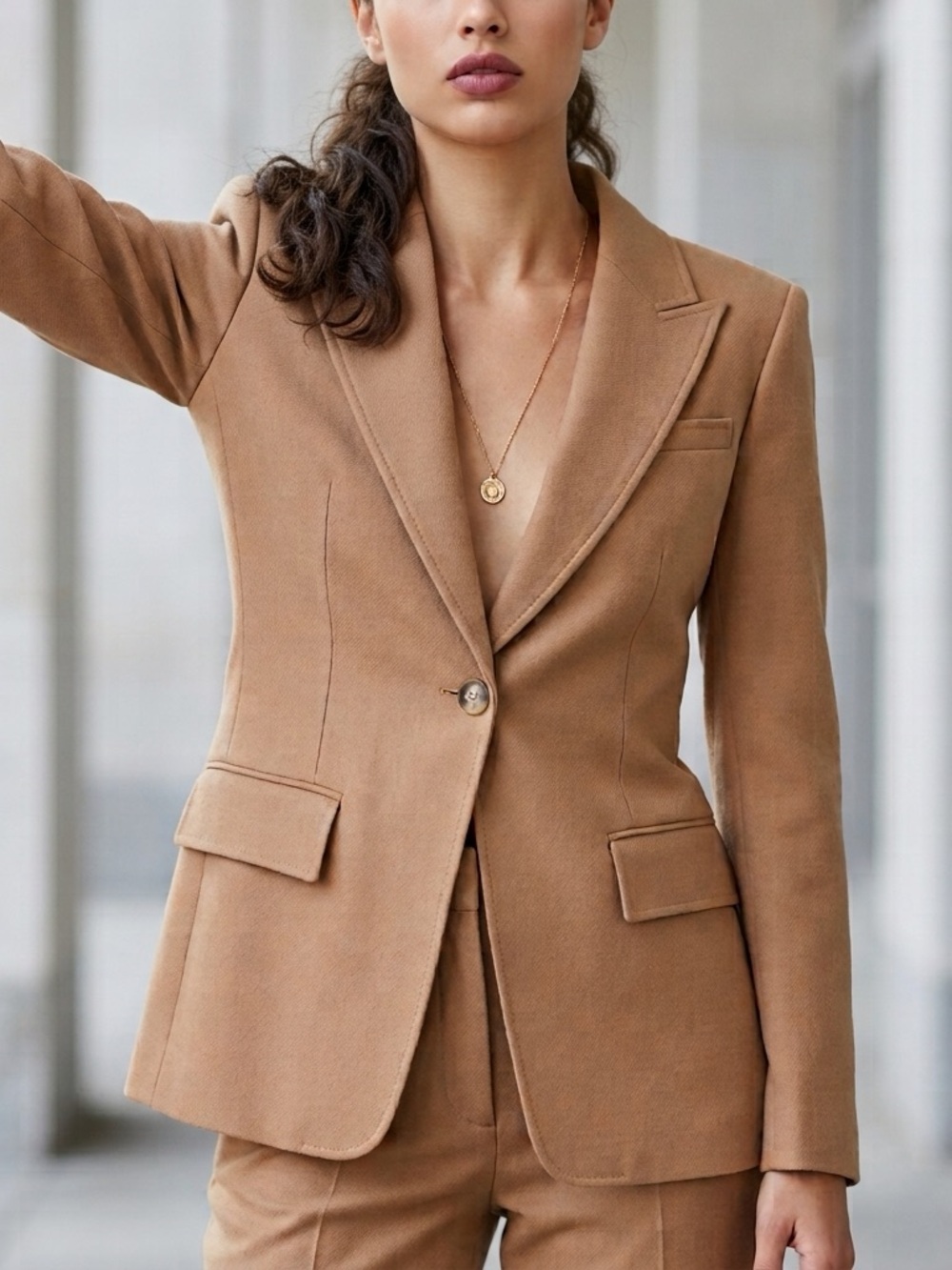 A.L.C. Single-Button Camel Blazer